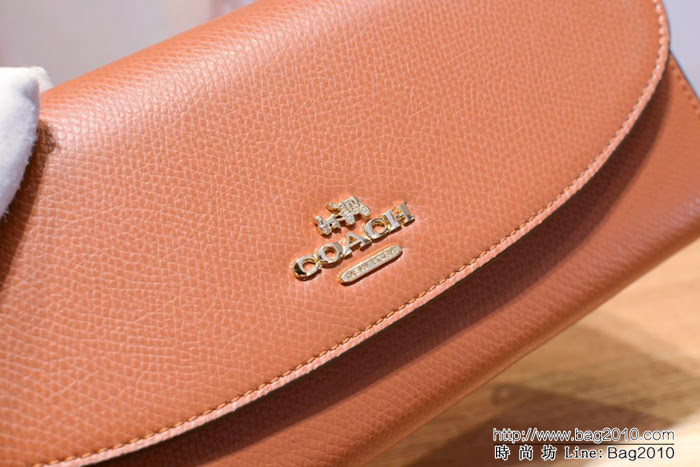 COACH蔻馳 F52689 女士信封錢包 簡單優雅 卡位/零錢位齊全 時尚按扣  Chz1328
